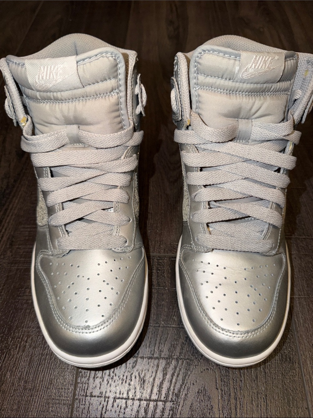 Nike Women’s Dunk High Metallic Silver Sneakers